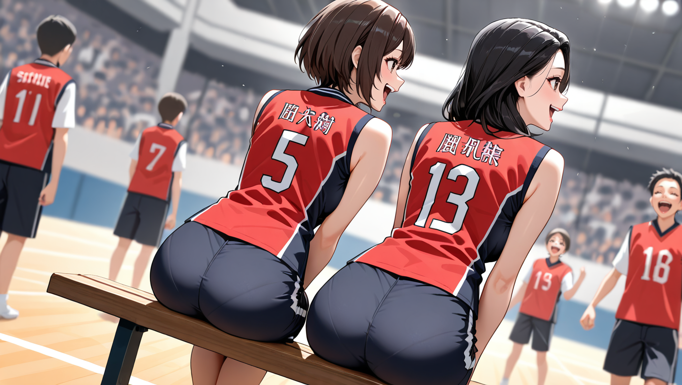 バレーボールの試合風景