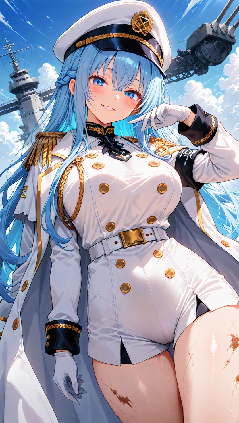 ヘルム（勝利の女神：NIKKE）＋モブキャラっぽい美女スナイパー