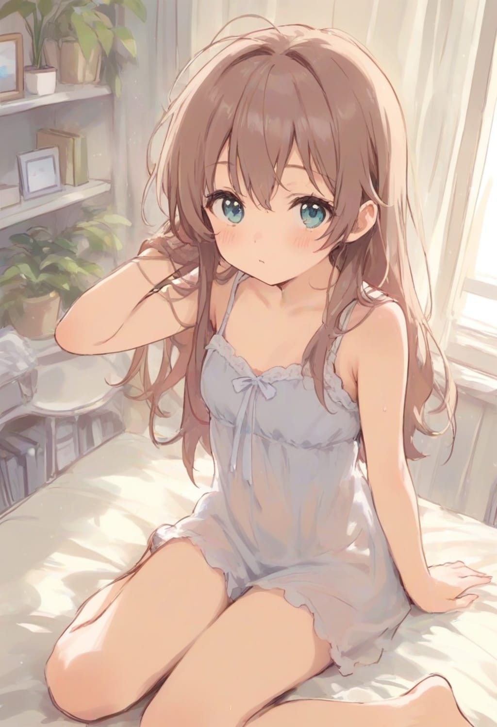 少女の部屋(水彩タッチ)(178)