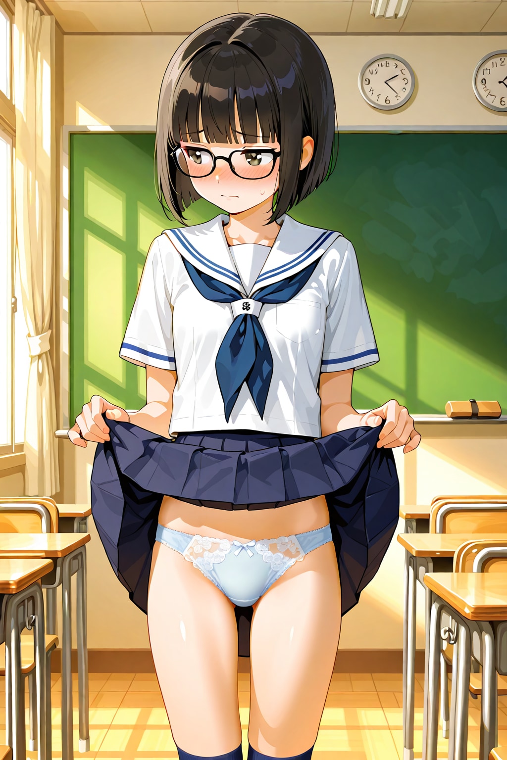 きゃっ///…もぉ、何でそんな事するんですか？…言ってくれれば見せてあげるのに…///