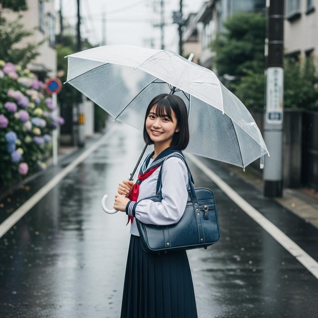透明な傘と六月の彼女