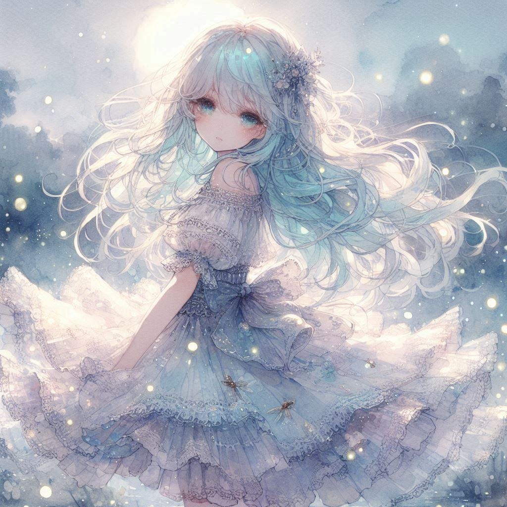 Fireflies and Moon