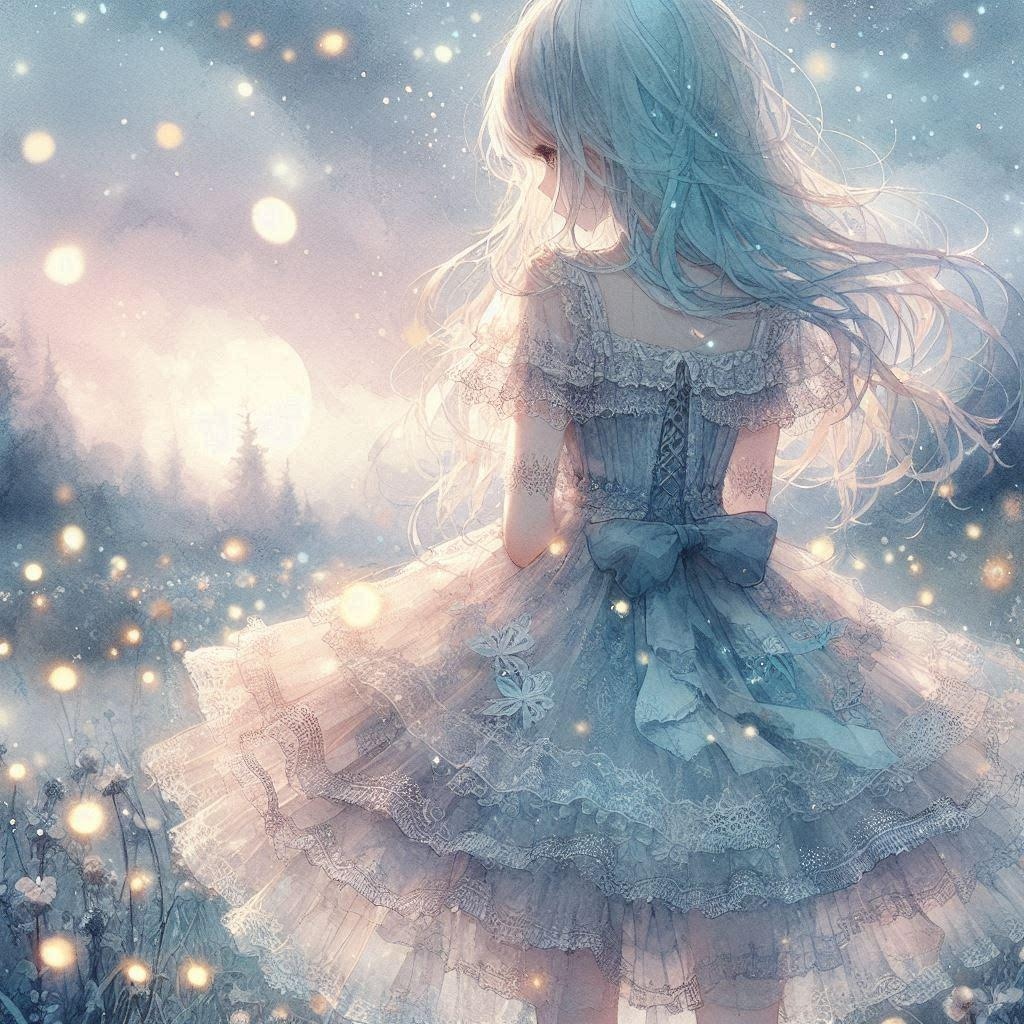 Fireflies and Moon