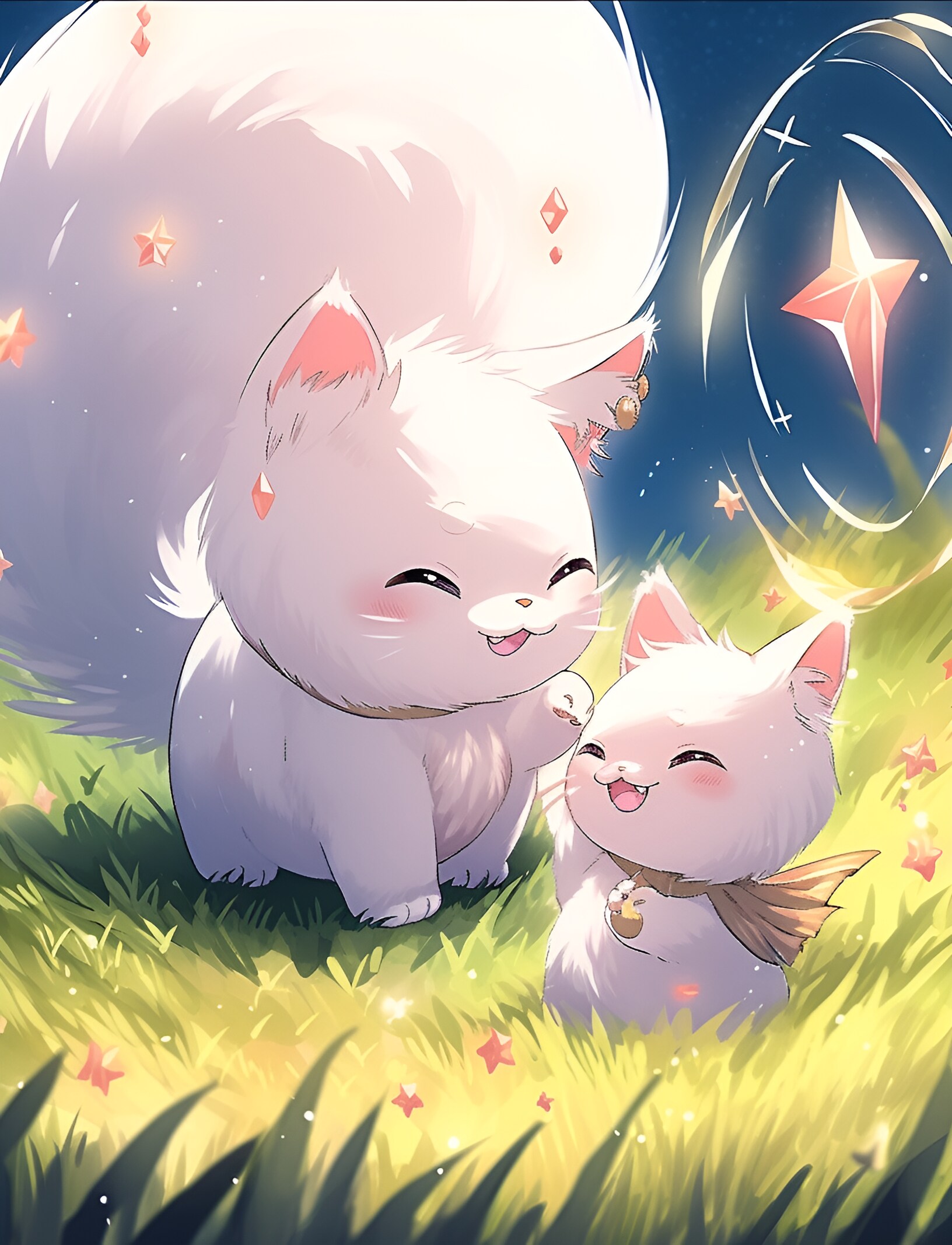 ミルキーウェイ公園で遊ぶにゃんにゃんスターの猫ちゃんたち
