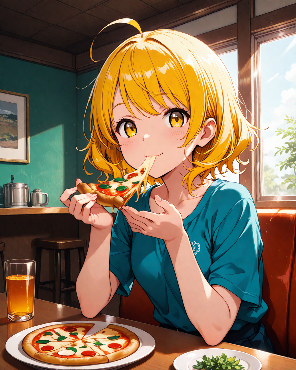 おピッツアするユイちゃん