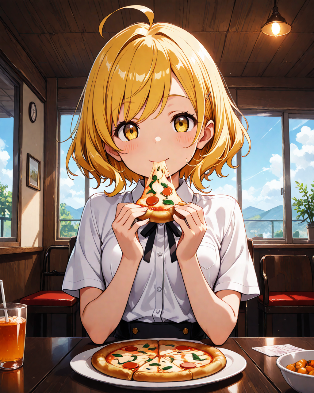 おピッツアするユイちゃん