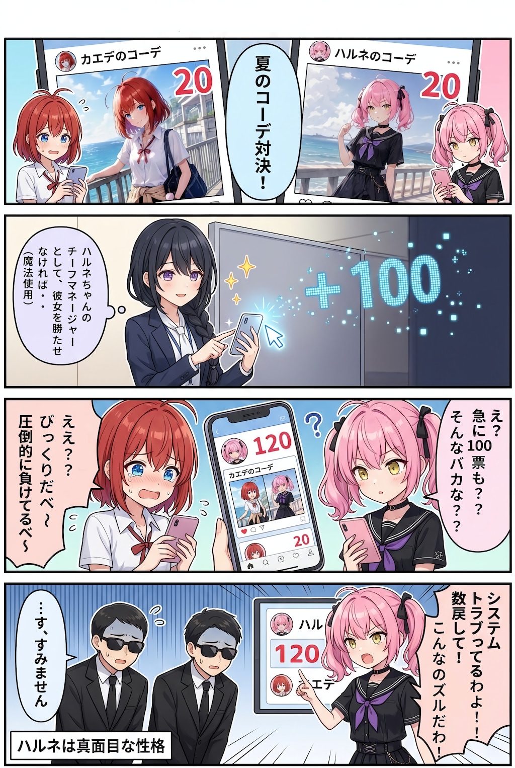 頑張れハルネちゃん〜夏のコーデ対決編
