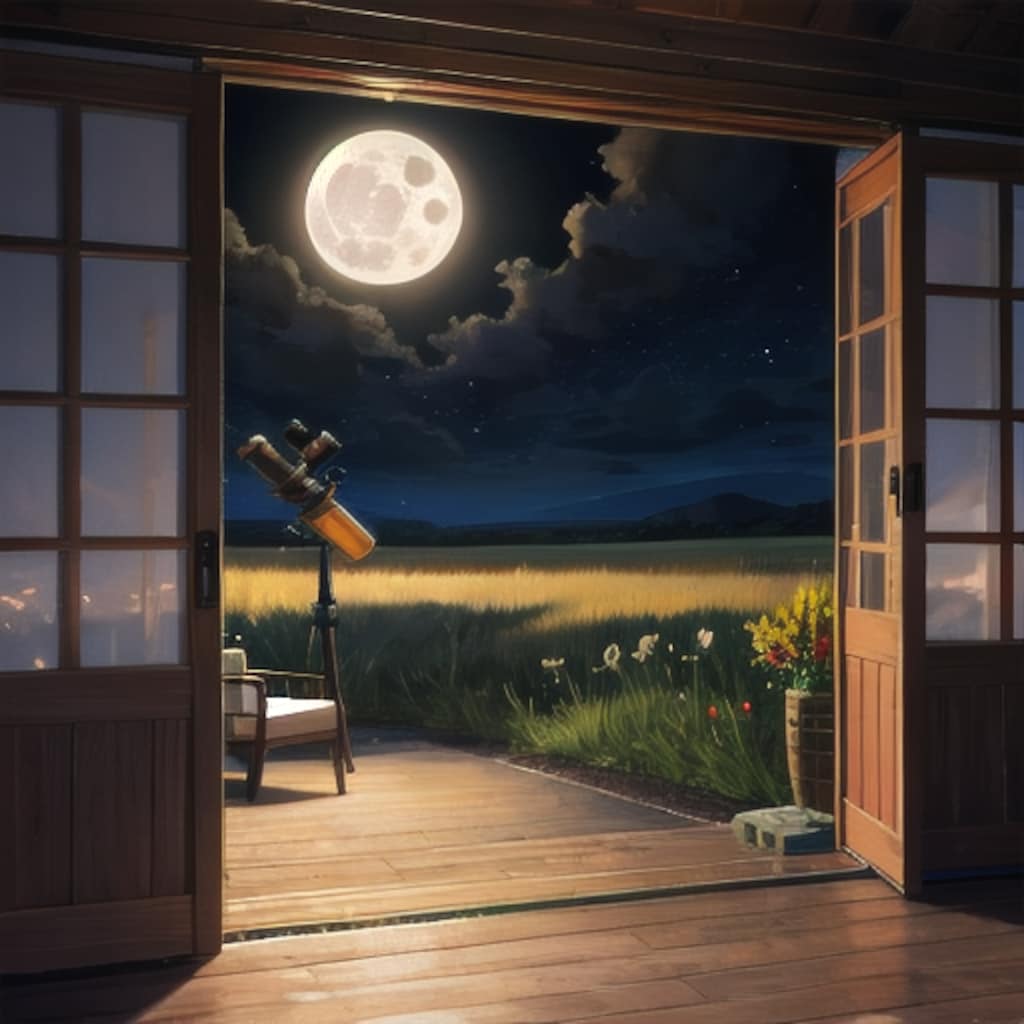 月明かり注ぐ部屋