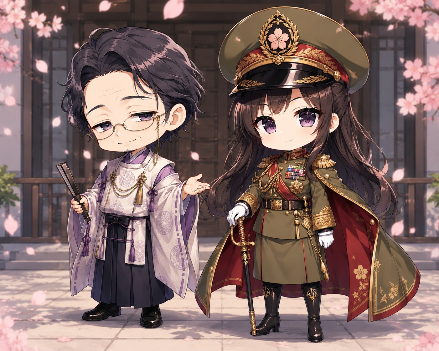 旦那さんと並ぶ凛華総司令官 | の人気AIイラスト・グラビア