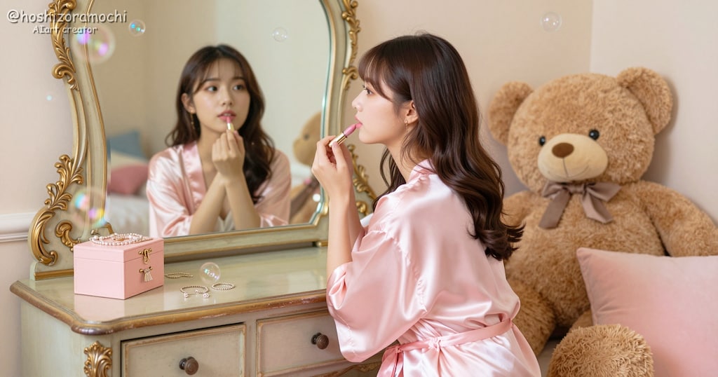 秘密のドレッサータイム💄鏡の中の私に恋する特別な朝✨