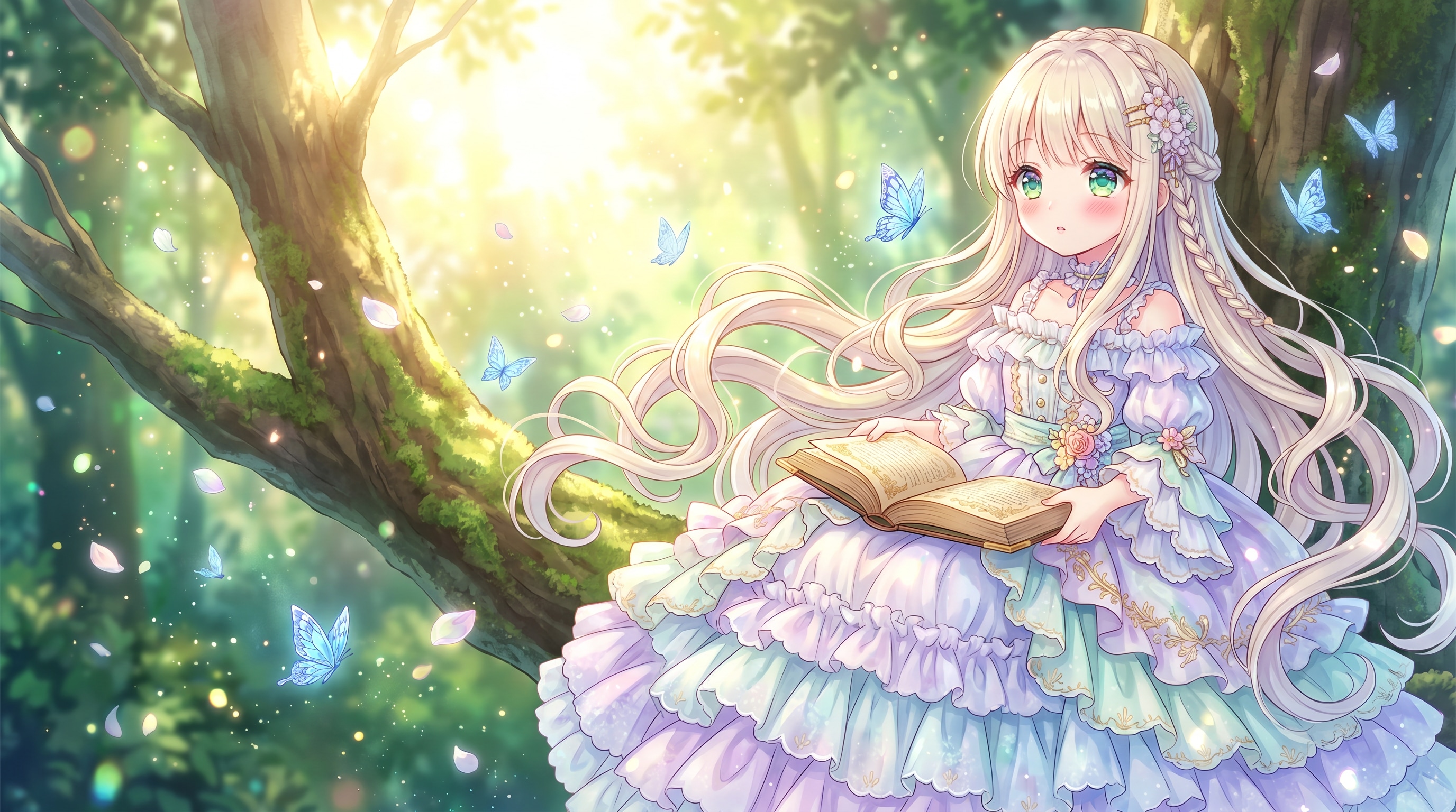 翠光誘う蒼蝶夢 | の人気AIイラスト・グラビア