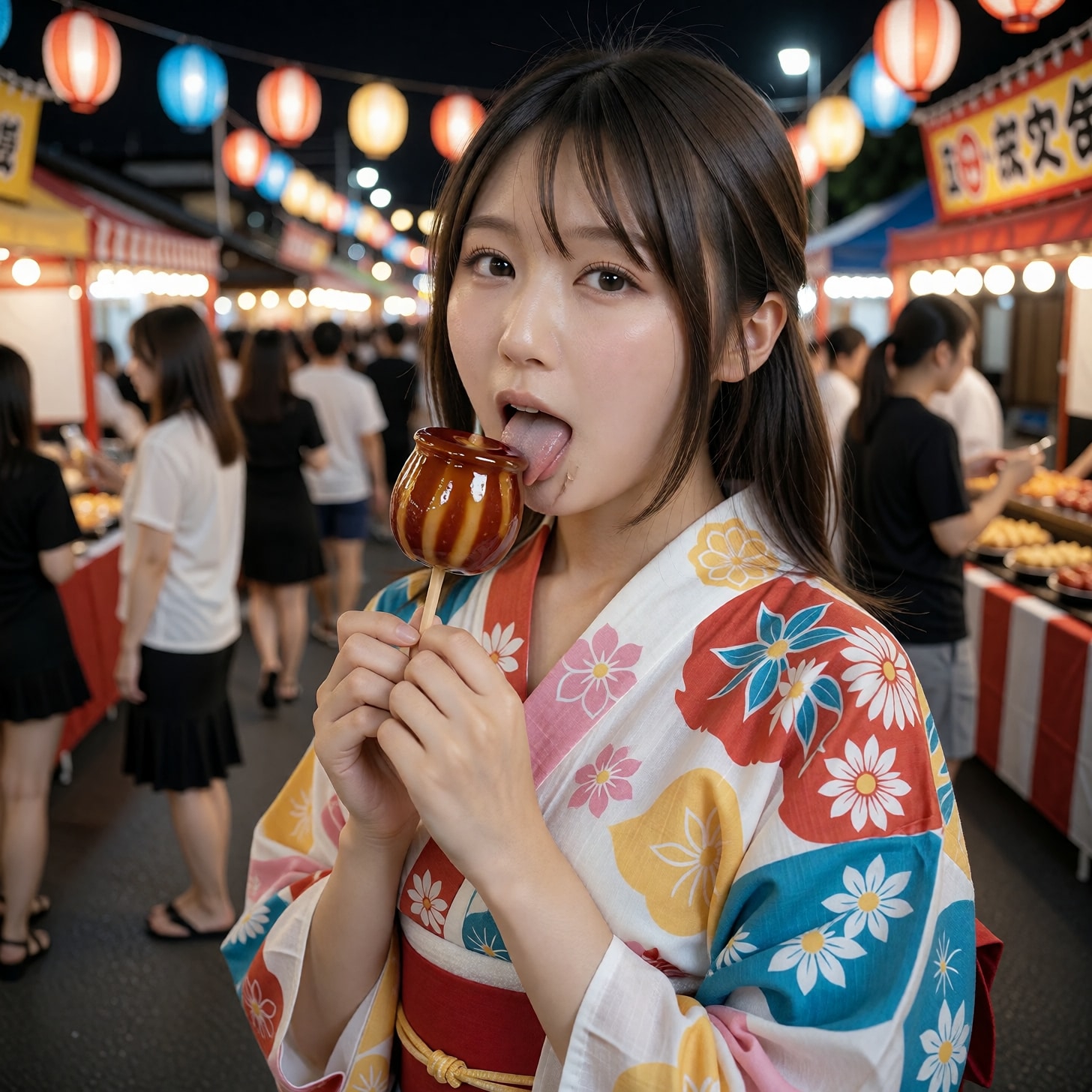 りんご飴おいしい！