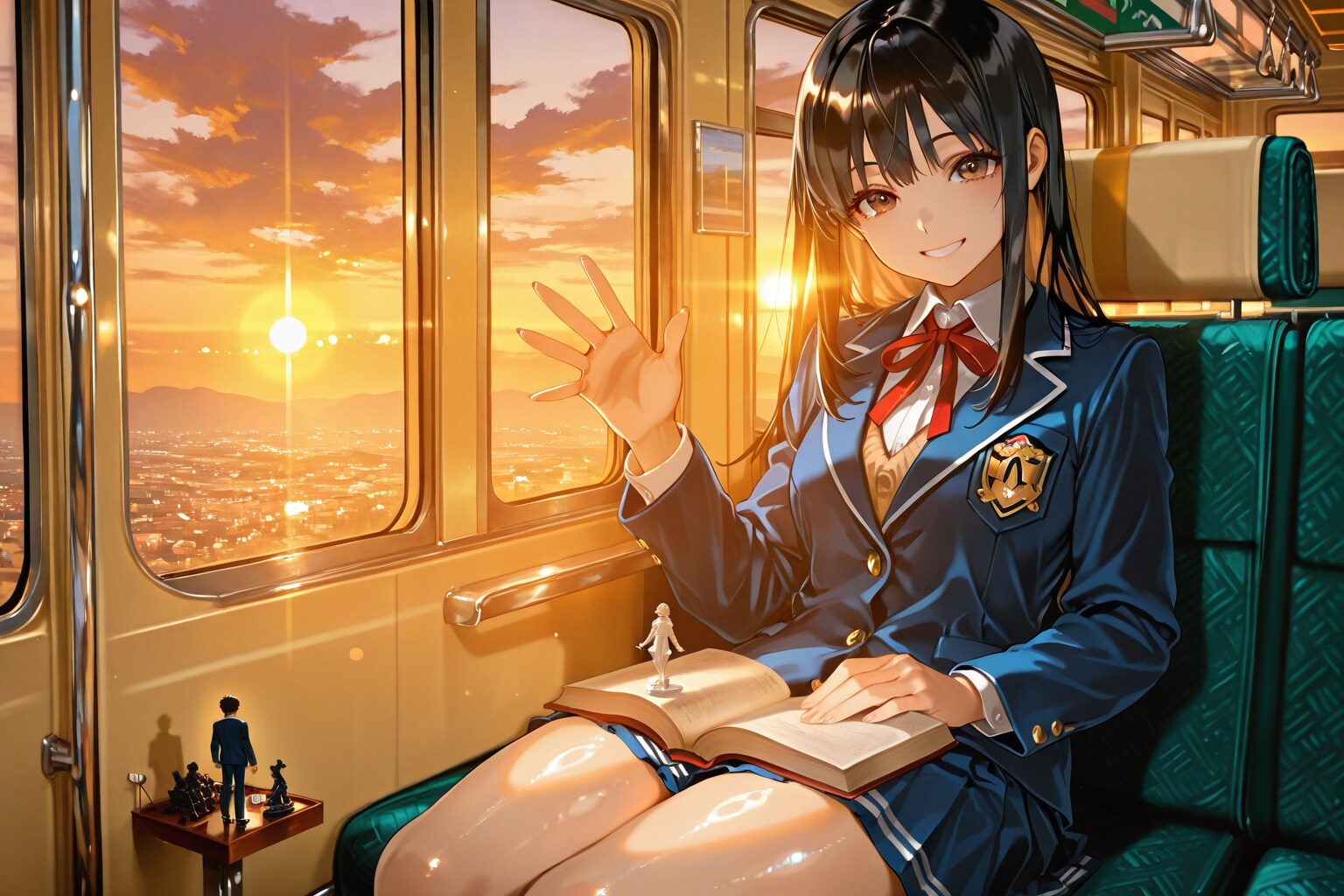 夕日のバス | の人気AIイラスト・グラビア