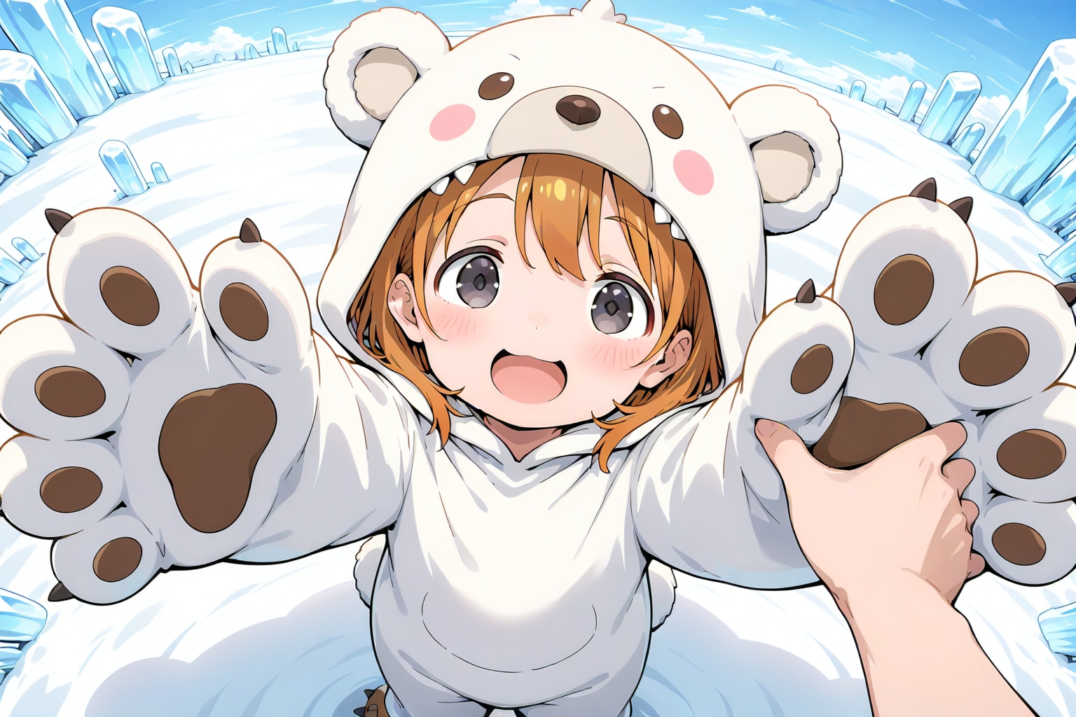 しろくまのきぐるみ（モデル: HARPY） | の人気AIイラスト・グラビア