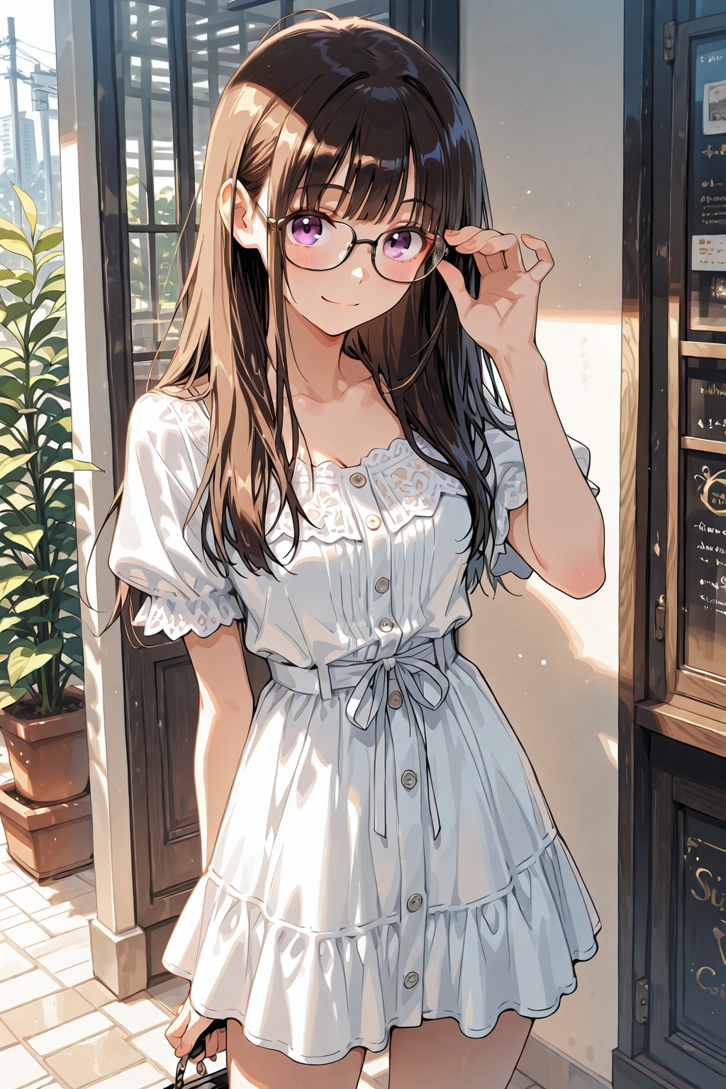 メガネ美少女