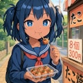 たこ焼き買食いこなつちゃん 4枚目