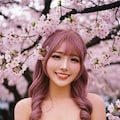 巨乳ギャルと桜 5枚目