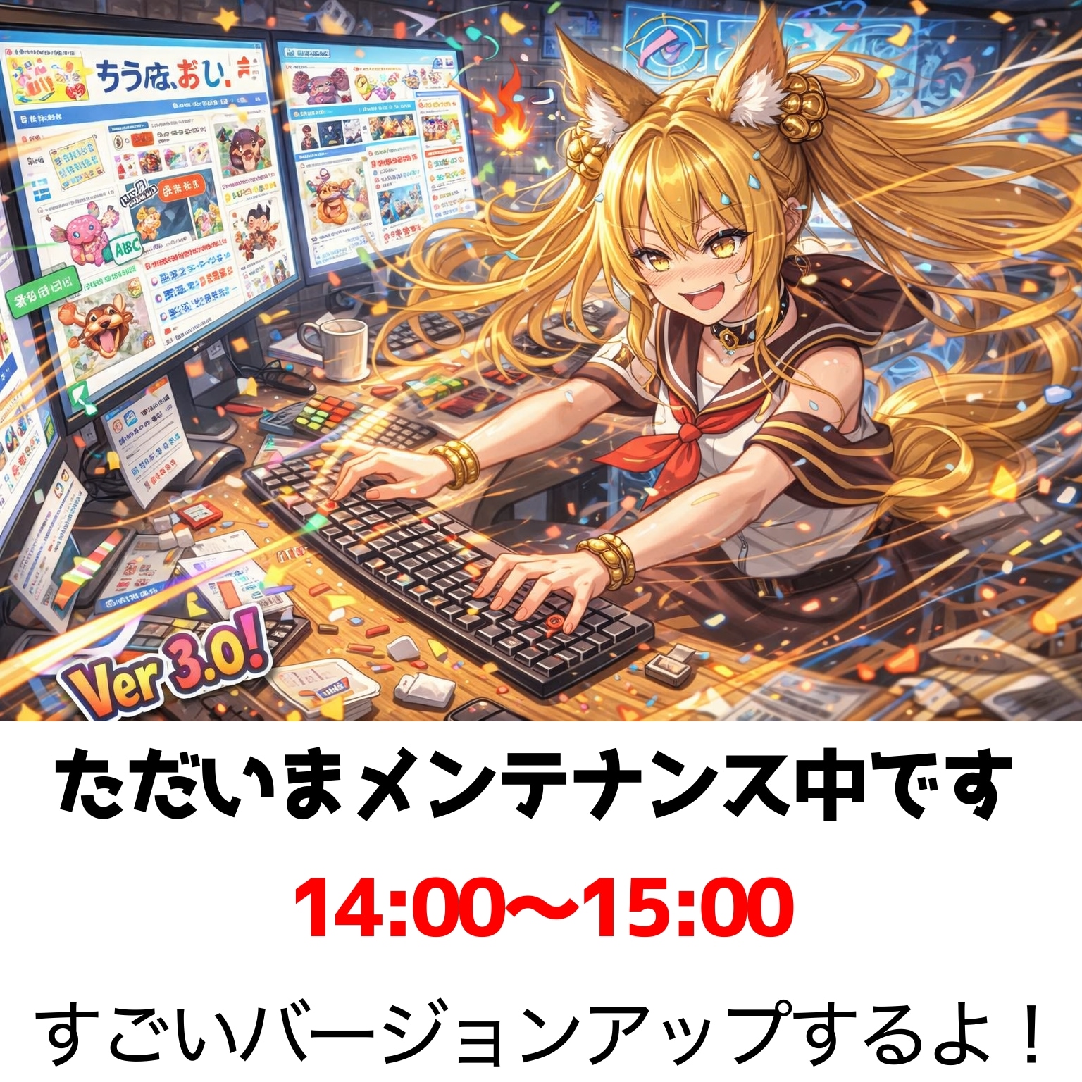 メンテお疲れ様でした♪