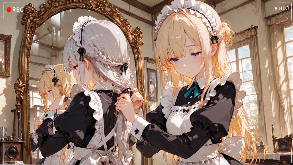 侍女たちの朝支度