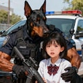 犬のお巡りさんに保護されたJK 6枚目