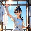 梅雨の晴れ間に洗濯 3枚目