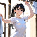 梅雨の晴れ間に洗濯 2枚目