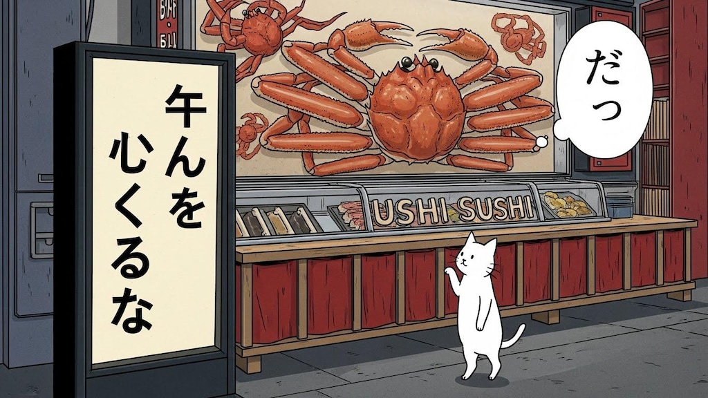 ただのねこはかにをくえるのか