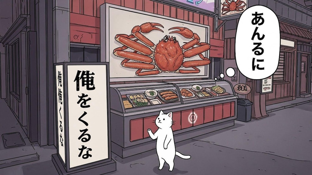 ただのねこはかにをくえるのか
