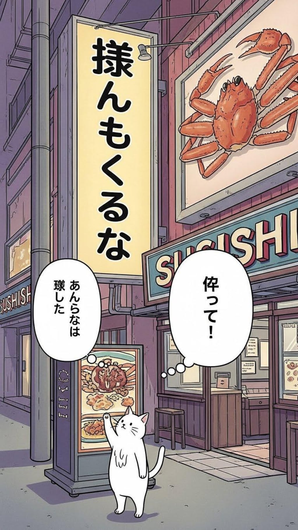 ただのねこはかにをくえるのか