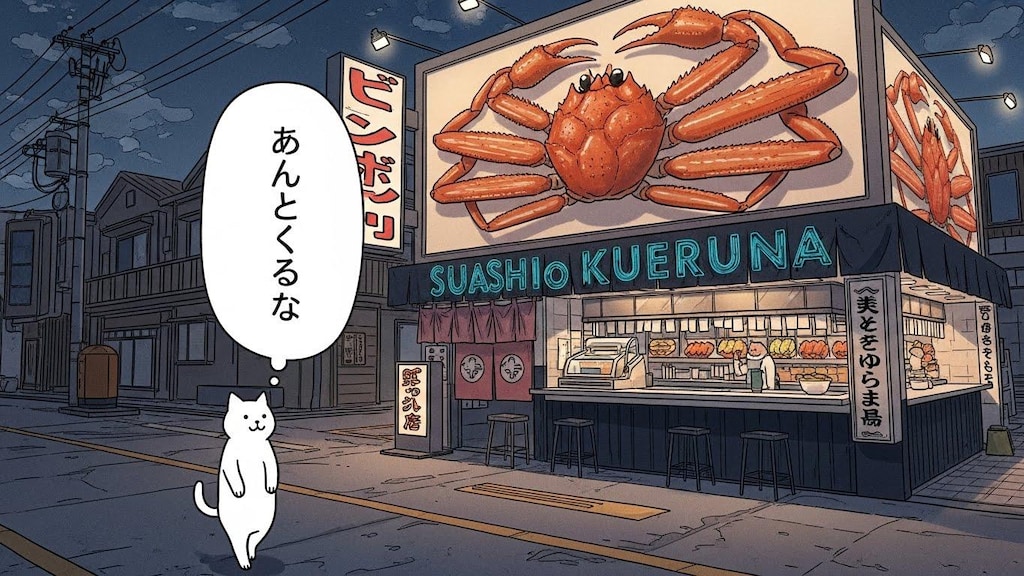 ただのねこはかにをくえるのか