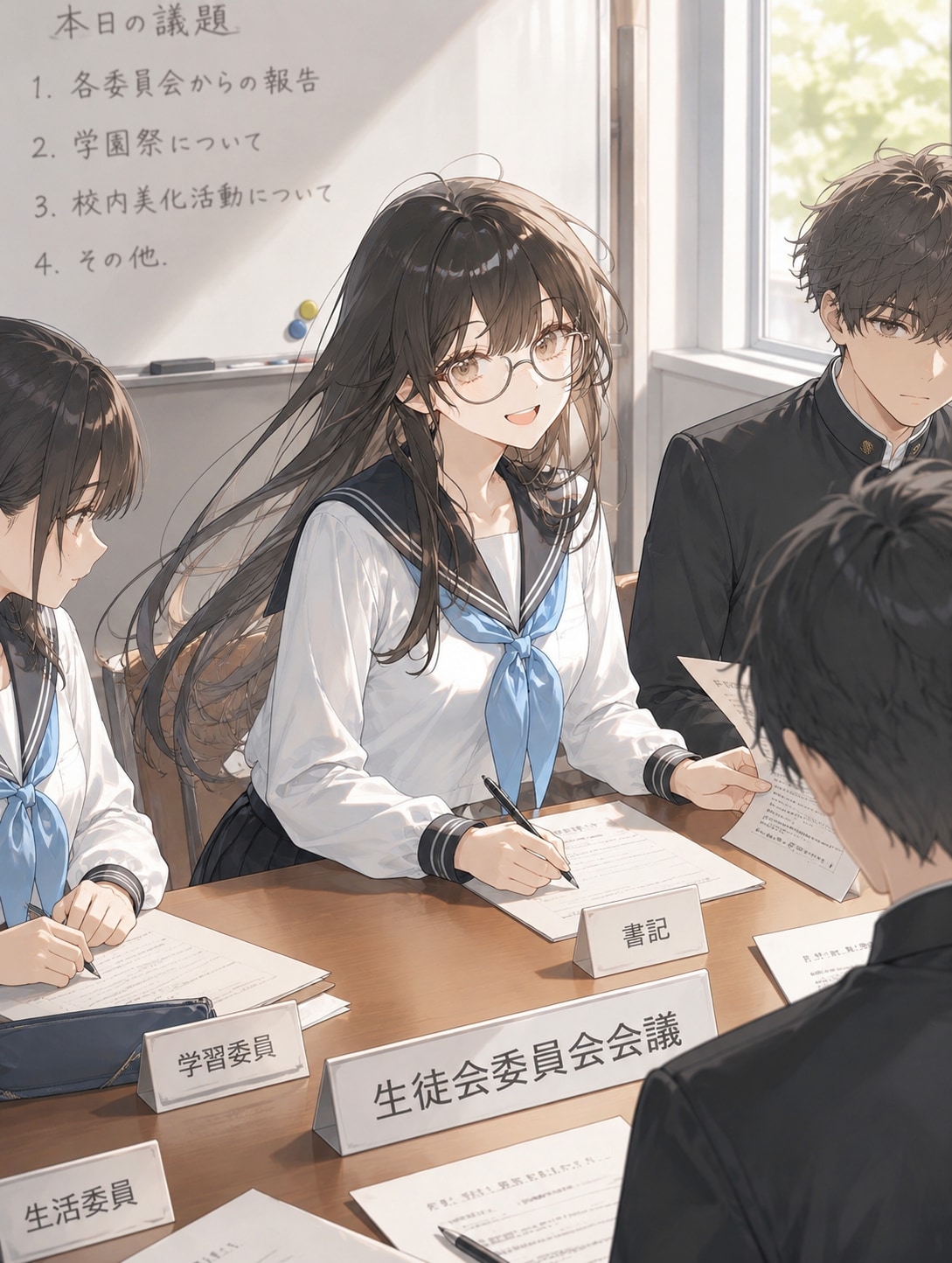 <先輩ちゃん>多分先輩ちゃんは何かの委員会に参加してたと思う。