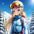 春スキーを楽しむ 3枚目