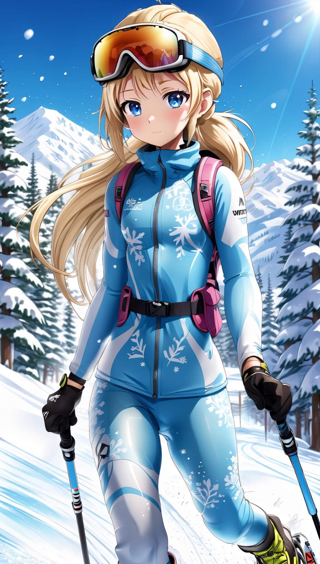 春スキーを楽しむ