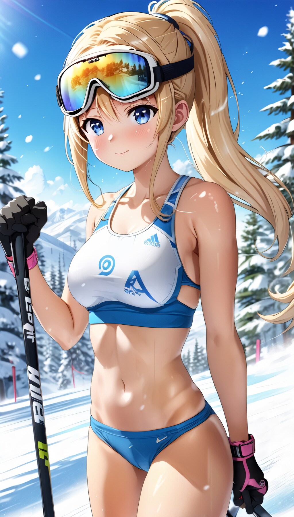 春スキーを楽しむ