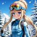 春スキーを楽しむ 2枚目
