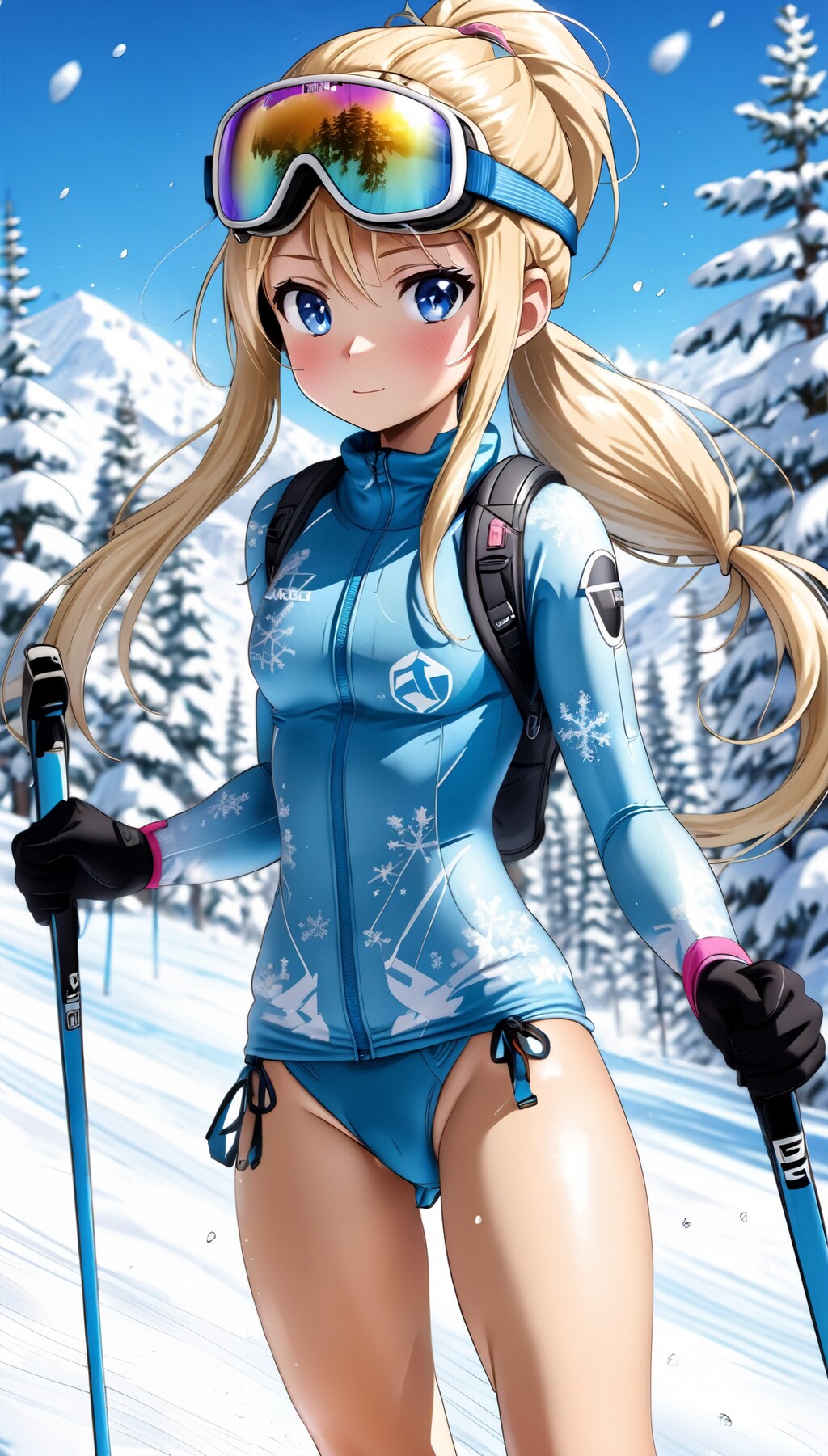 春スキーを楽しむ