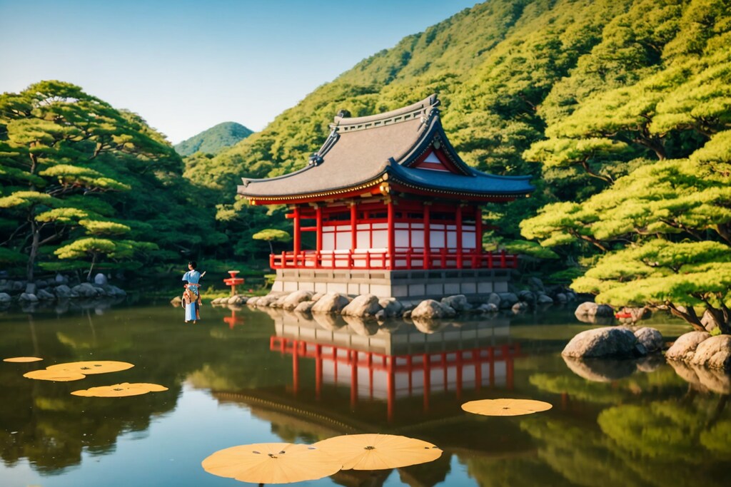 池に映る、時のゆらめき