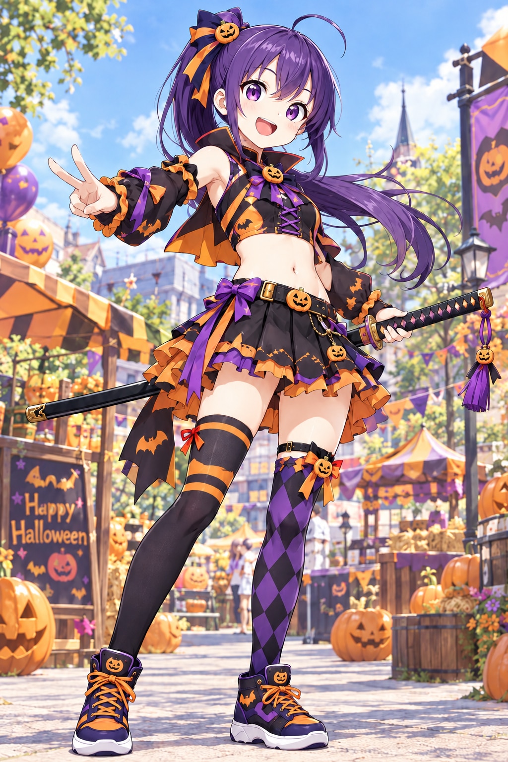 ハロウィンパーティのクノイチ
