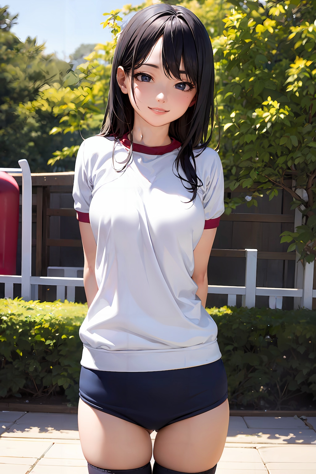 体操服ブルマニーハイロングヘアー