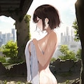 終末世界をタオル一丁でうろうろするお姉さん 2枚目