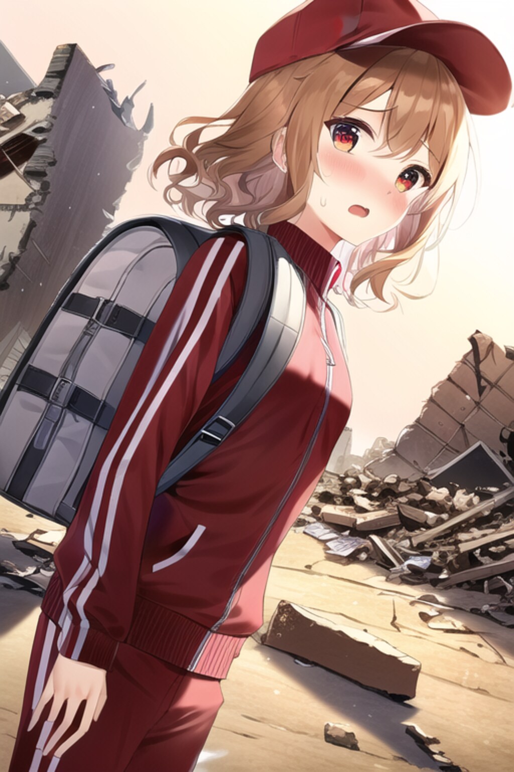 終末世界をタオル一丁でうろうろするお姉さん
