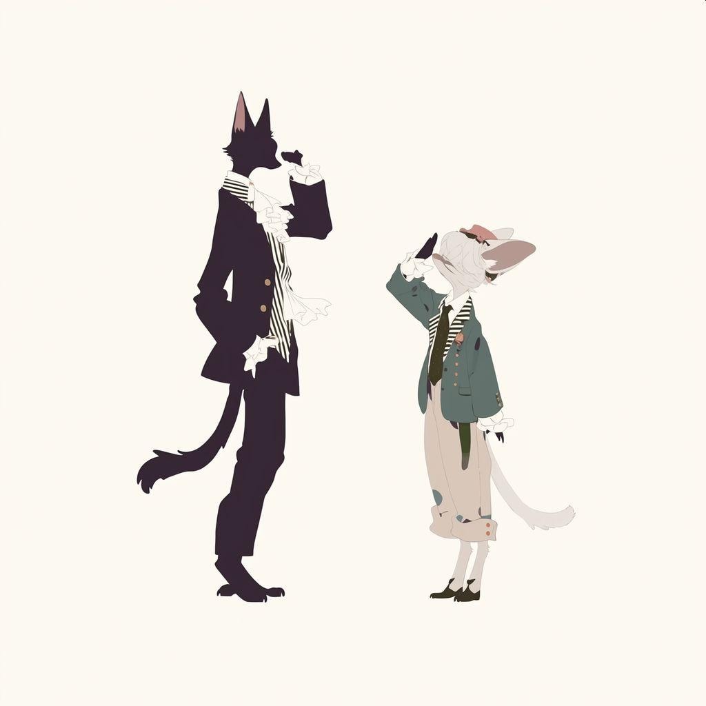 旅の途中のおしゃれアニマル