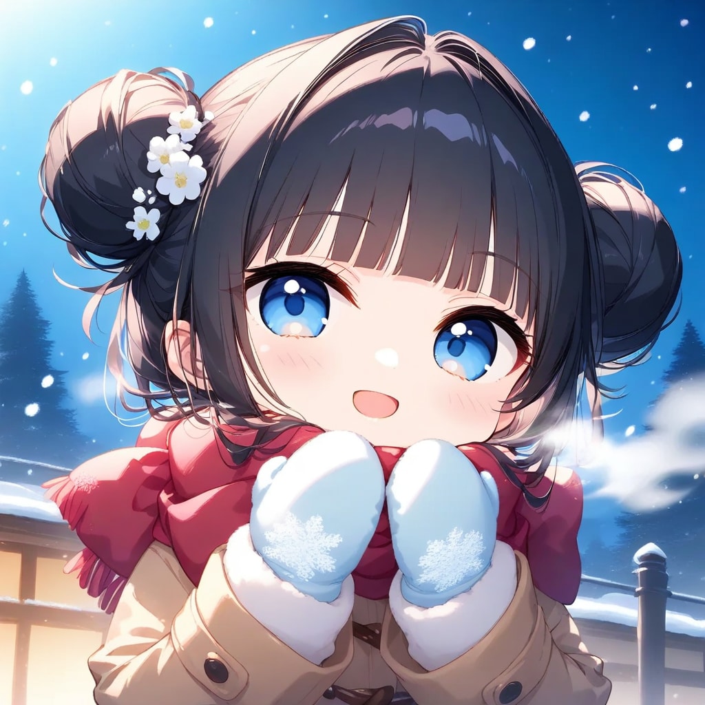 ちびだんごちゃん🍡✨と雪⛄✨