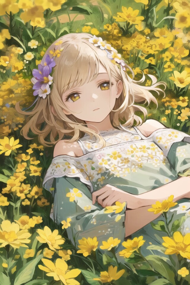 花の中の少女