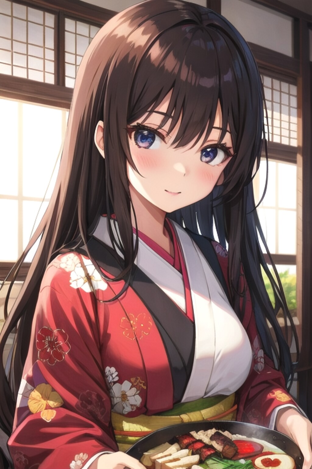 料理を運ぶみことちゃん