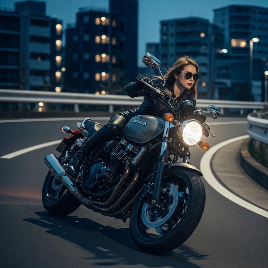 夜の首都高を走る