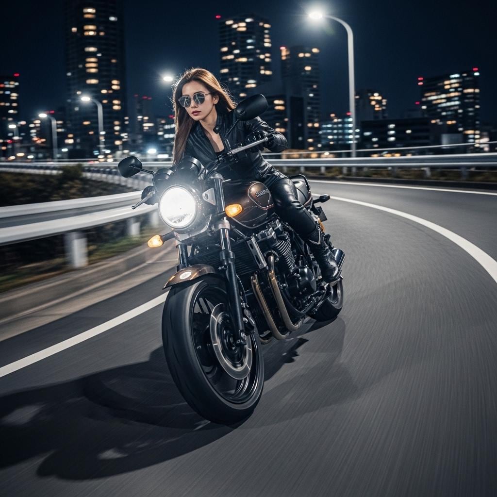 夜の首都高を走る