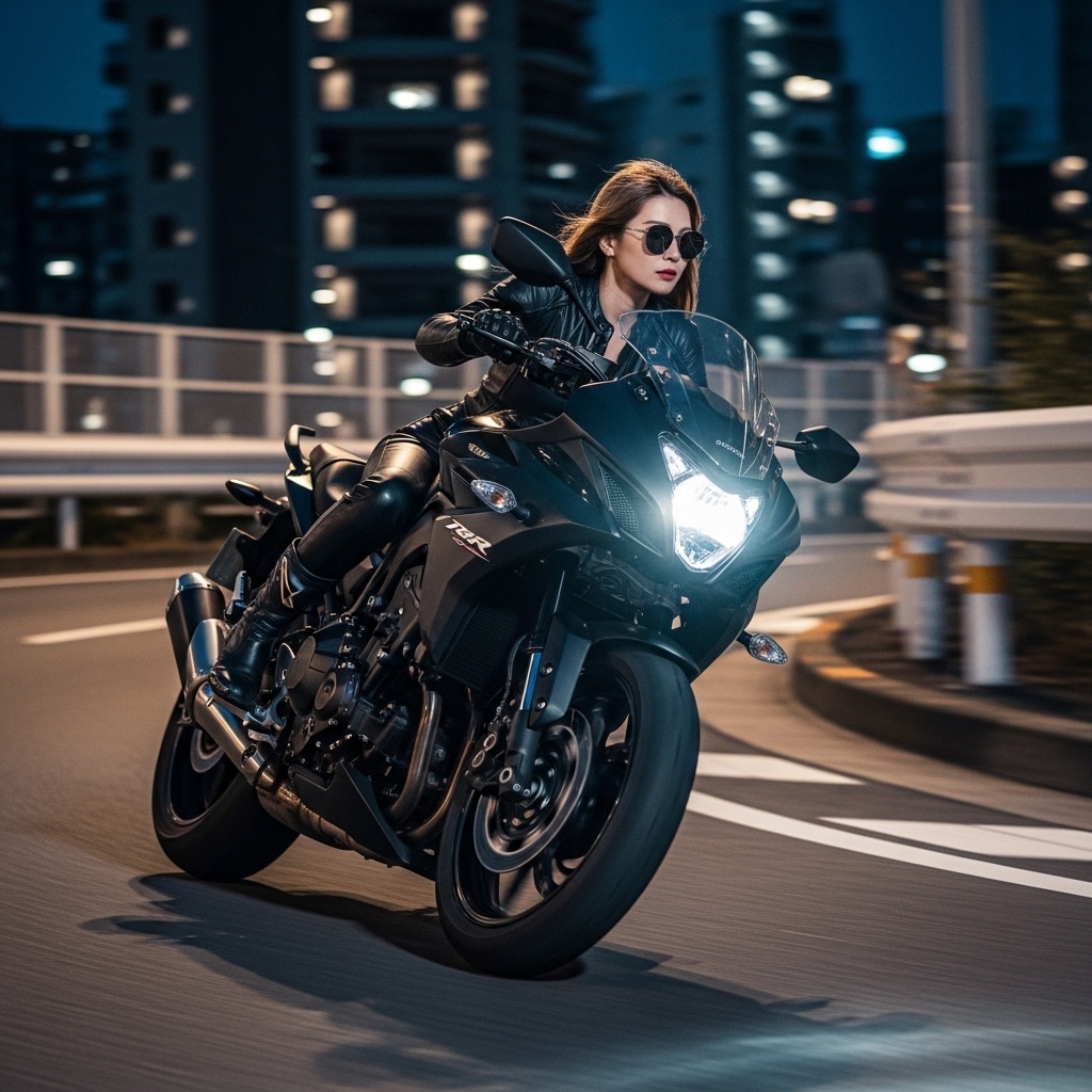 夜の首都高を走る