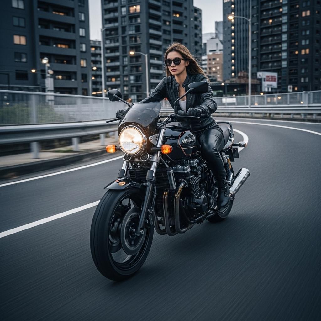 夜の首都高を走る