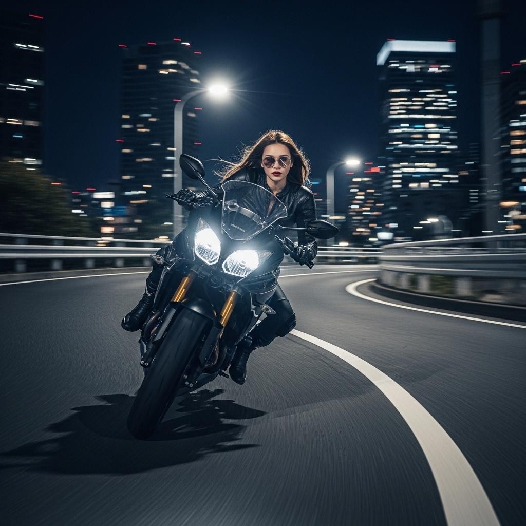 夜の首都高を走る